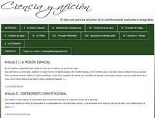 Tablet Screenshot of cienciayaficion.com